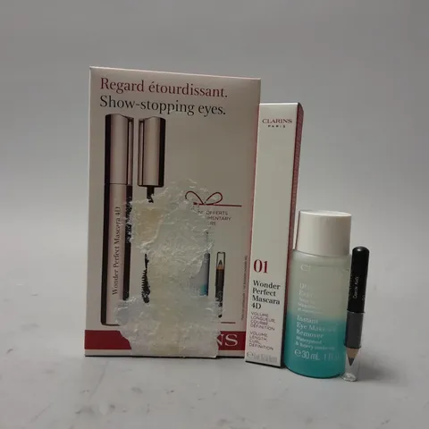 BOXED CLARINS SHOW-STOPPING EYES SET