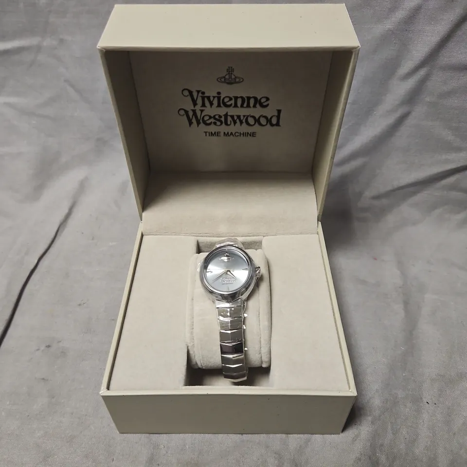 VIVIENNE WESTWOOD TIME MACHINE WRISTWATCH – STAINLESS STEEL BRACELET (BOXED)