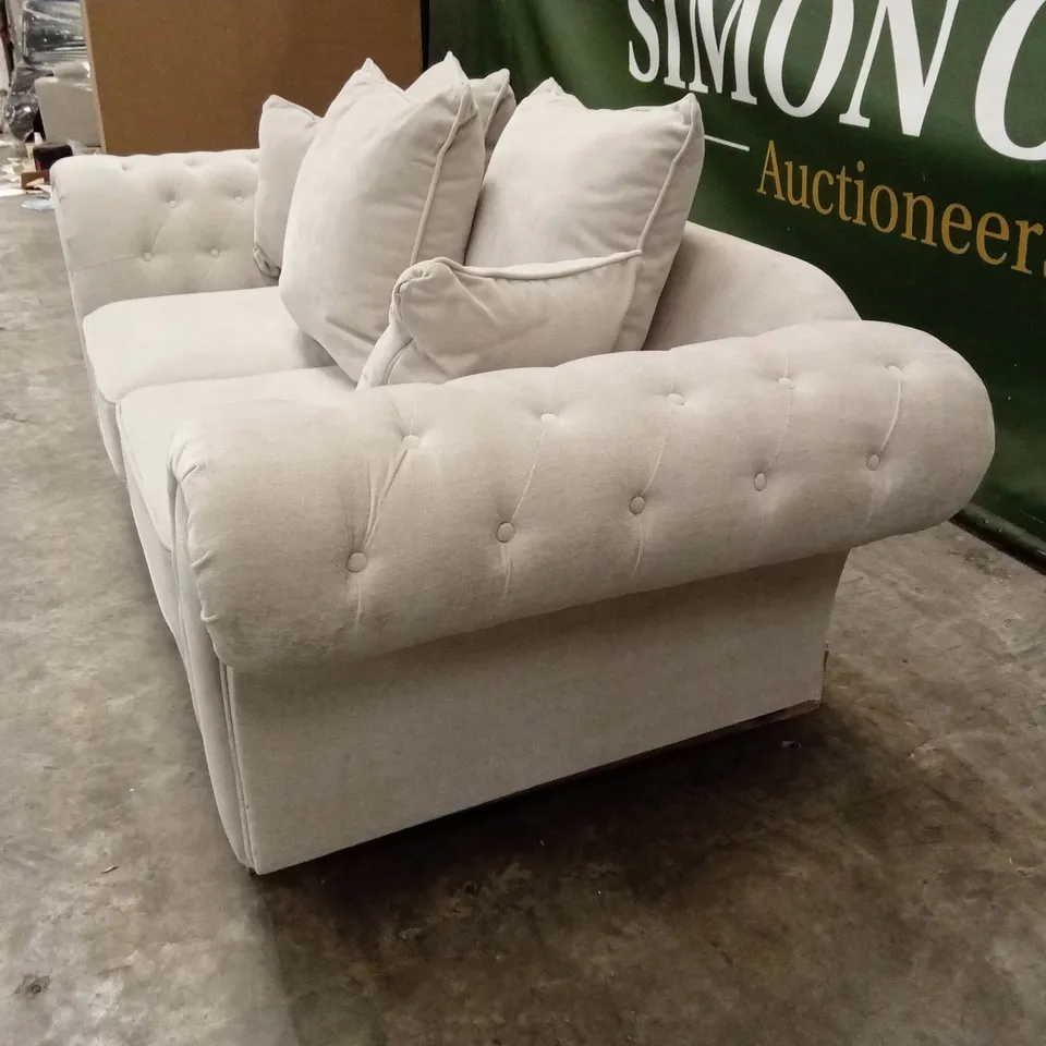 WINDSOR 2 SEATER FABRIC SCATTER BACK SOFA - NATURAL RRP £899