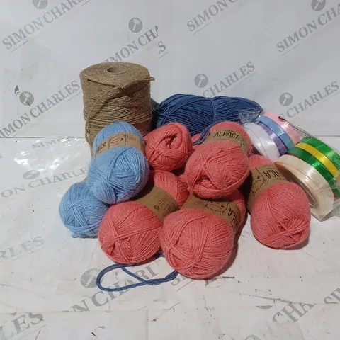 APPROXIMATELY 10 ASSORTED YARNS AND RIBBONS