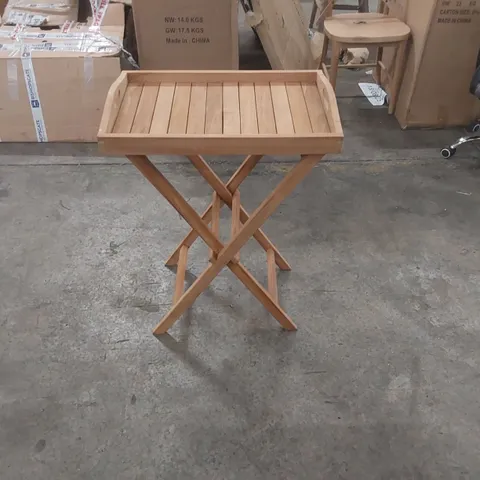 FOLDING WOODEN TRAY STAND