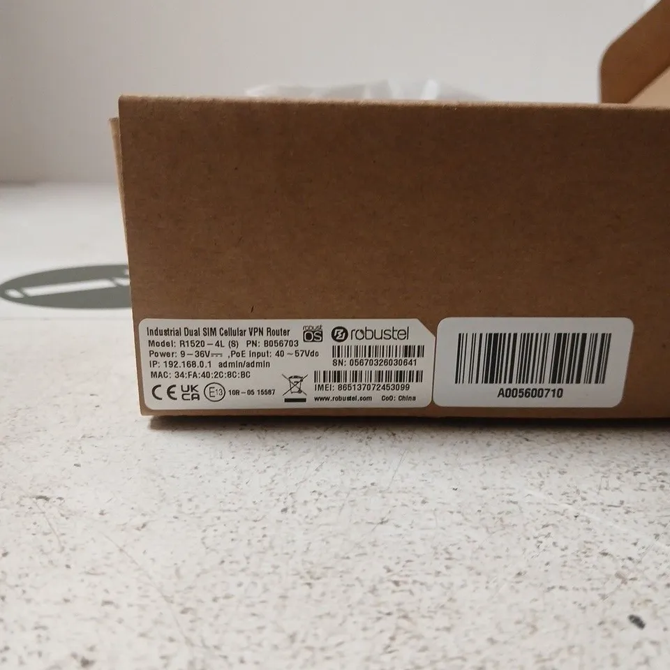ROBUSTEL INDUSTRIAL DUAL SIM CELLULAR VPN ROUTER R1520-4L – BOXED