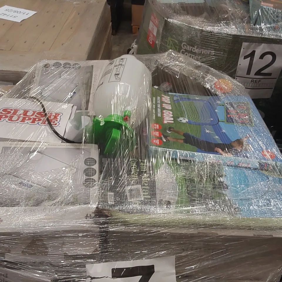 PALLET CONTAINING A LARGE ASSORTMENT OF UNCHECKED ELECTRICAL PRODUCTS ECT INCLUDING: DIGITAL SCALES, HEATED THROWS ECT