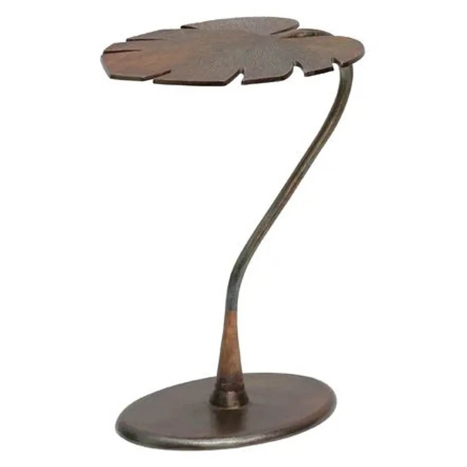 BEPUREHOME STYLISH GOLD LEAF TABLE 
