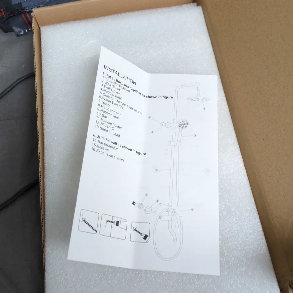 SHOWER MIXER VALVE KIT WITH CHROME TRIM AND BRASS BODY – BOXED