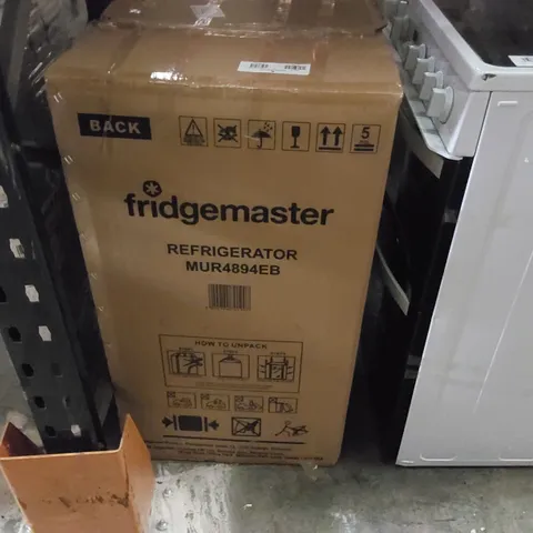 BOXED FRIDGEMASTER MUR4894EB UNDER COUNTER FRIDGE WITH ICE BOX - BLACK - E RATED - FREESTANDING