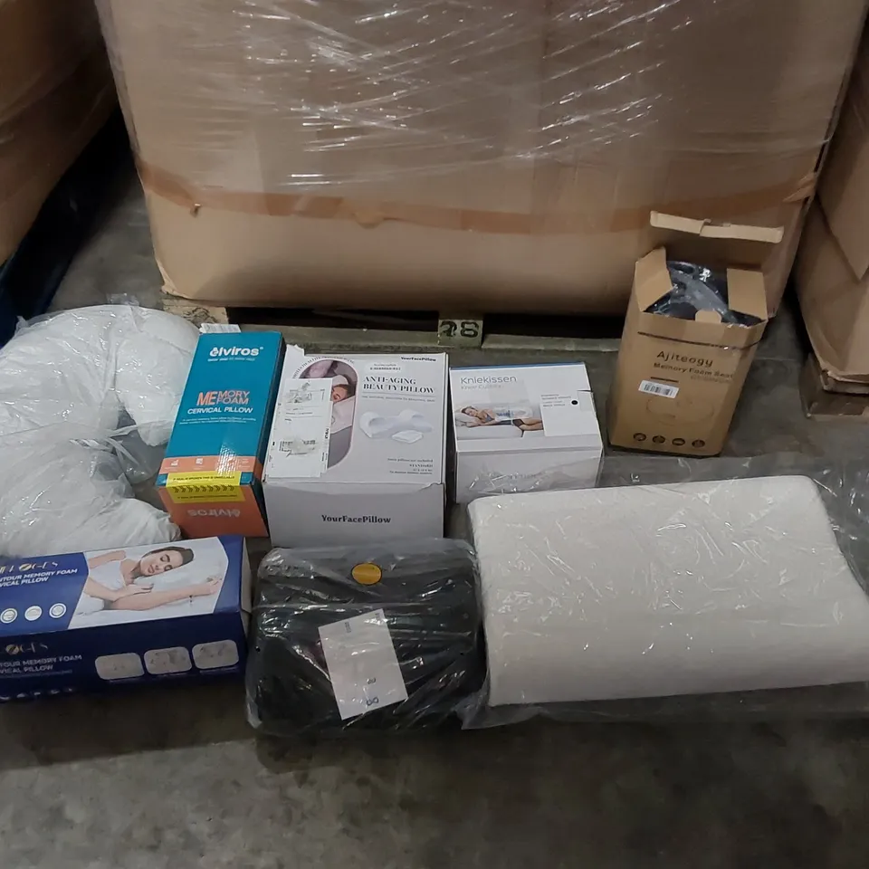 PALLET OF ASSORTED PILLOWS, CUSHIONS AND RELATED PRODUCTS ECT