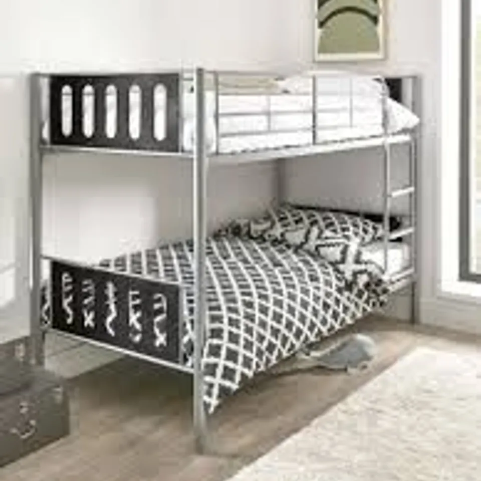 BOXED KIDSPACE CYBER BLACK BUNK BED FRAME (1 BOX) RRP £299.99