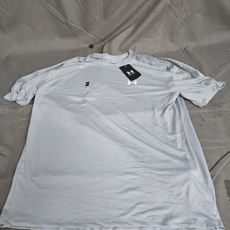 UNDER ARMOUR UA TECH UTILITY SHORT SLEEVE TOP IN GREY SIZE MENS L