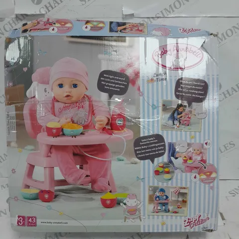 BOXED BABY ANNABELL LUNCH TIME TABLE 