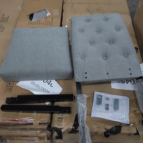BOXED ROMANO DINING CHAIR IN GREY LINEN (1 BOX)