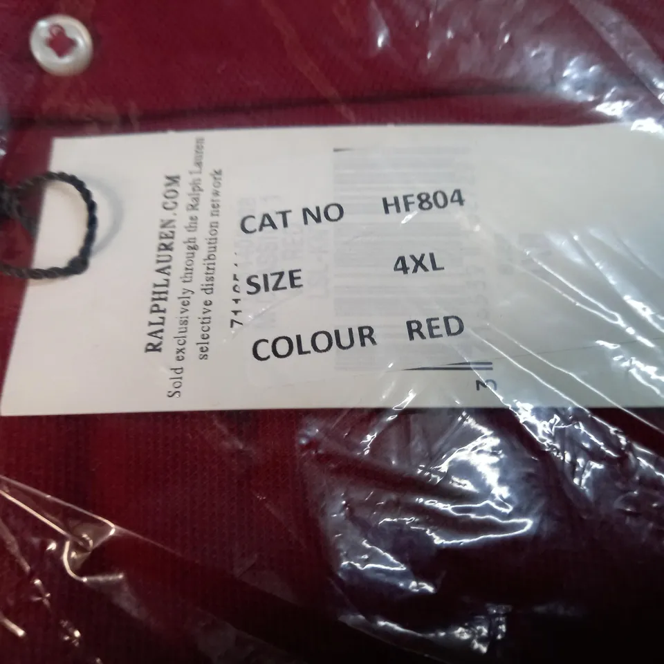 RALPH LAUREN POLO T-SHIRT - RED SIZE 4XL 