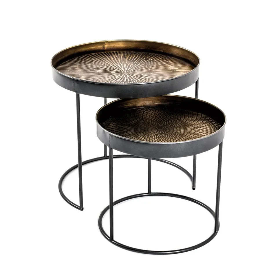BOXED DIPEOLO FRAME NEST OF TABLES 