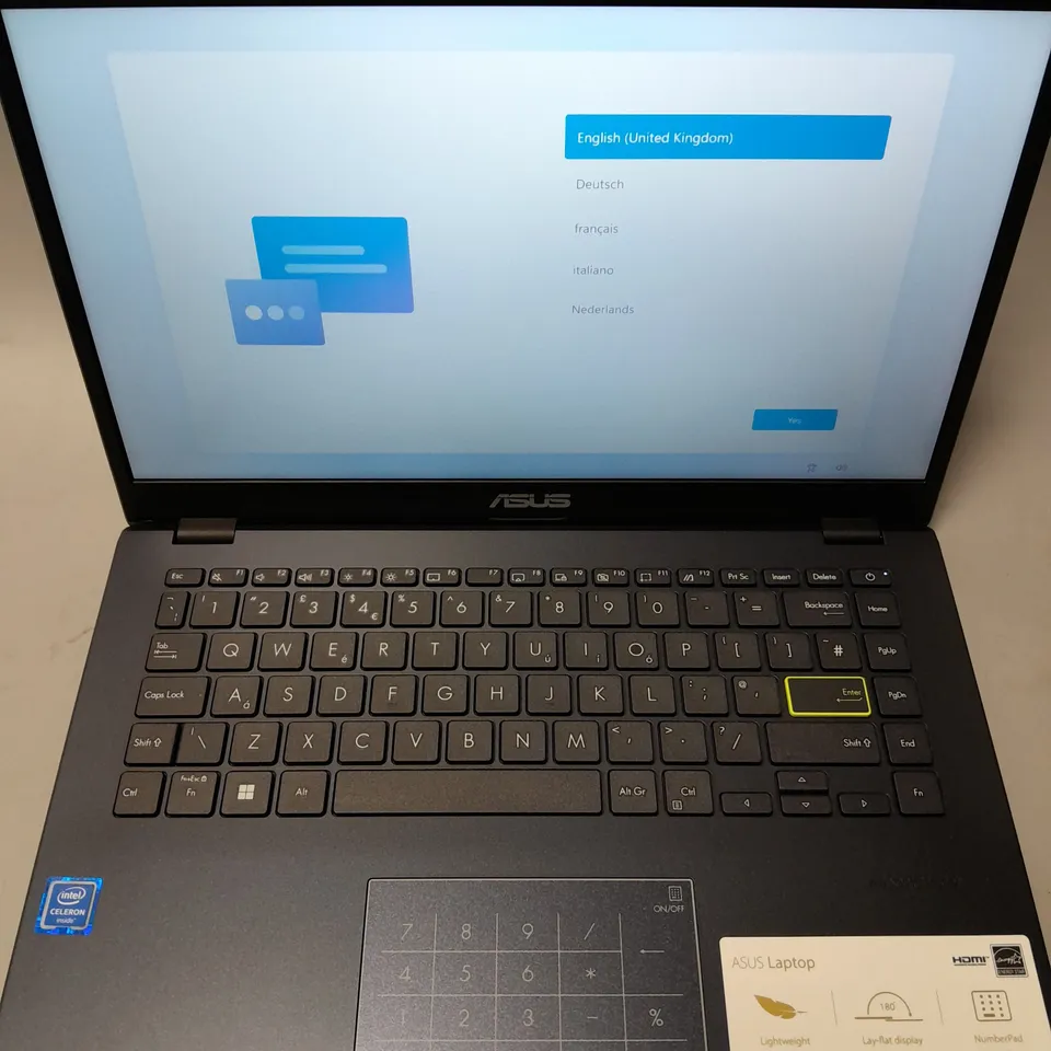 BOXED ASUS INTEL CELERON E410M LAPTOP - BLUE