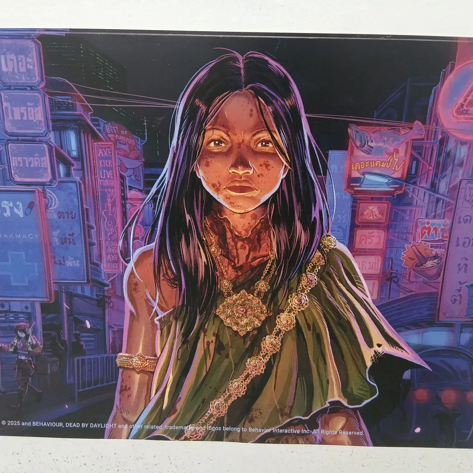 APPROXIMATELY 21 DEAD BY DAYLIGHT DIGITAL ART PRINT – NEON CITY PORTRAIT (© 2025 BEHAVIOUR INTERACTIVE) 