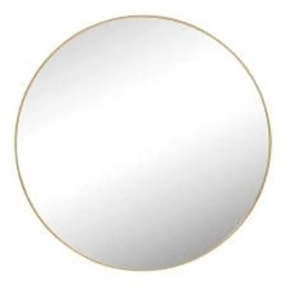 BOXED METAL ACCENT MIRROR 80cm × 80cm Gold
