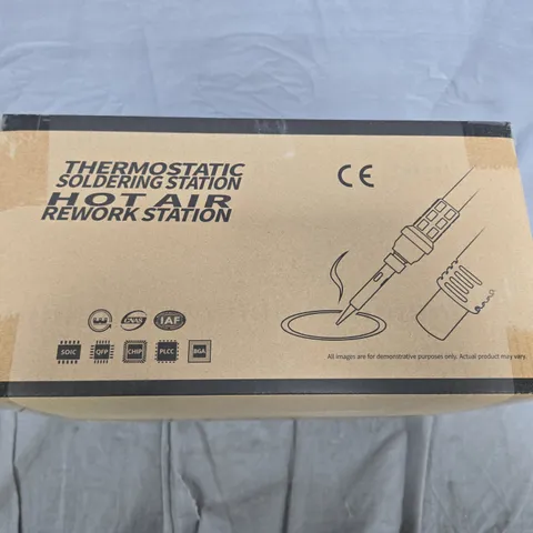 THERMOSTATIC SOLDERING STATION WITH HOT AIR REWORK STATION – BOXED