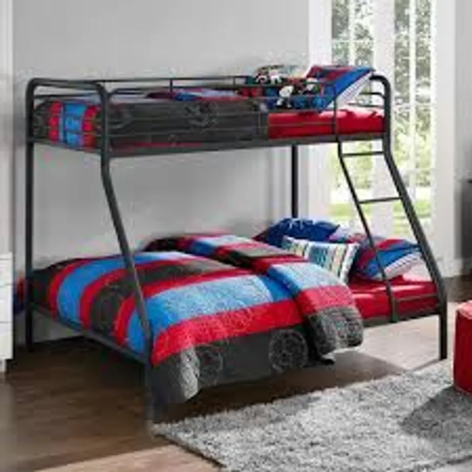 BOXED DOREL BUNK BED - SINGLE OVER DOUBLE - BLACK 