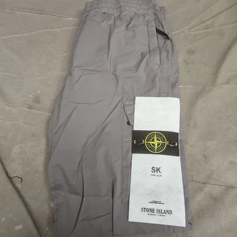STONE ISLAND SLIM CARGO TROUSERS – GREY, WAIST 32