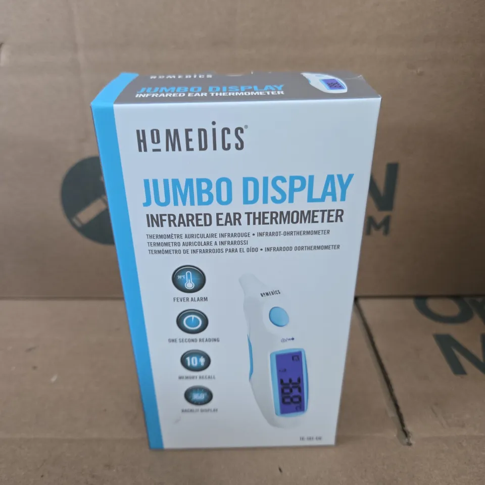6 X BOXED HOMEDICS JUMBO DISPLAY INFRARED EAR THERMOMETERS 