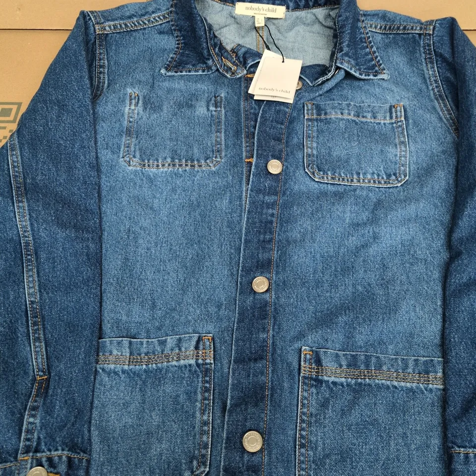 NOBODY'S CHILD DENIM JACKET BLUE SIZE L