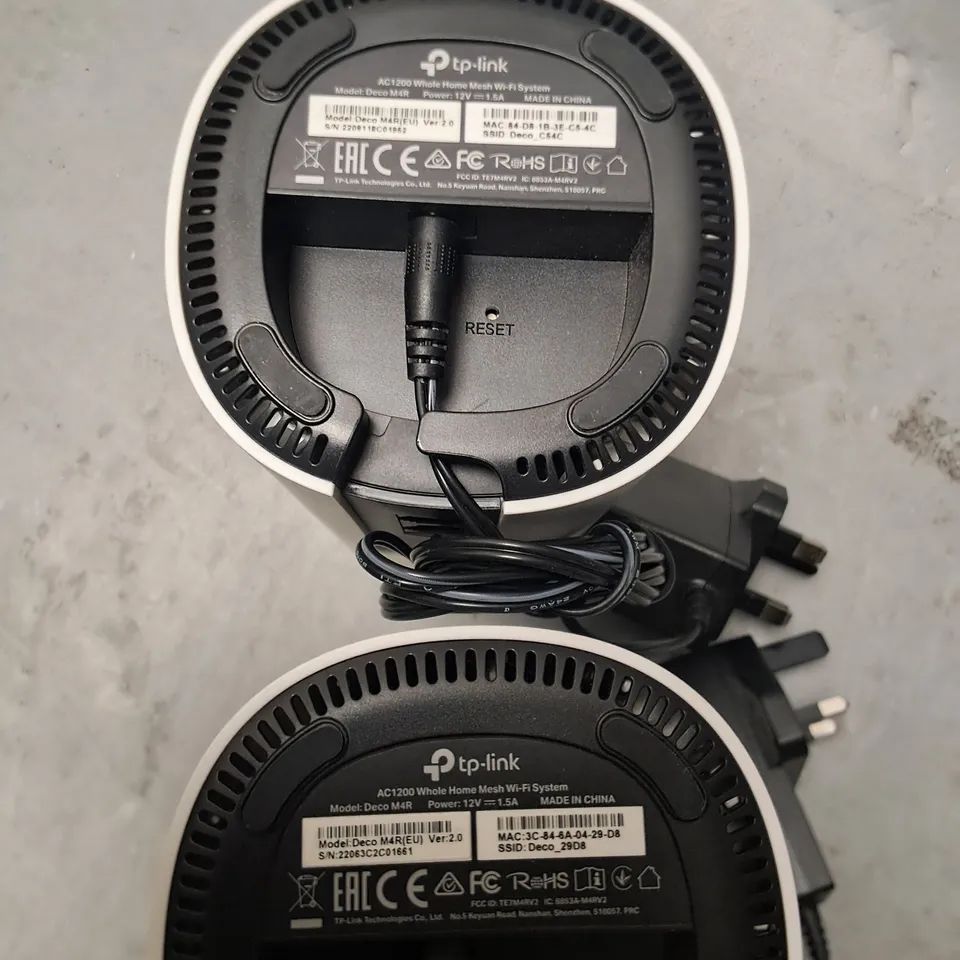 PAIR OF UNBOXED TP-LINK AC1200 WHOLESALE HOME MESH WI-FI SYSTEMS