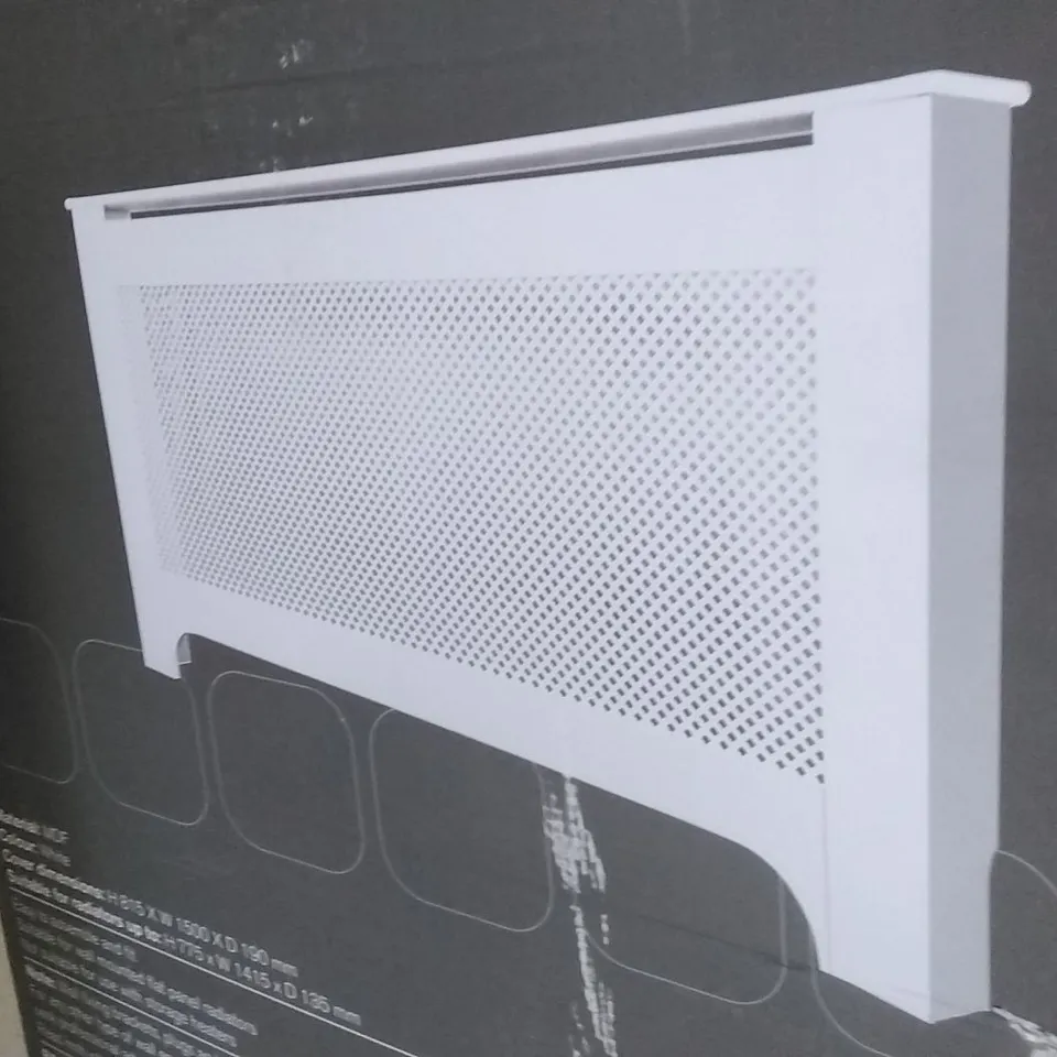 BOXED MAYFAIR RADIATOR COVER WHITE LARGE 