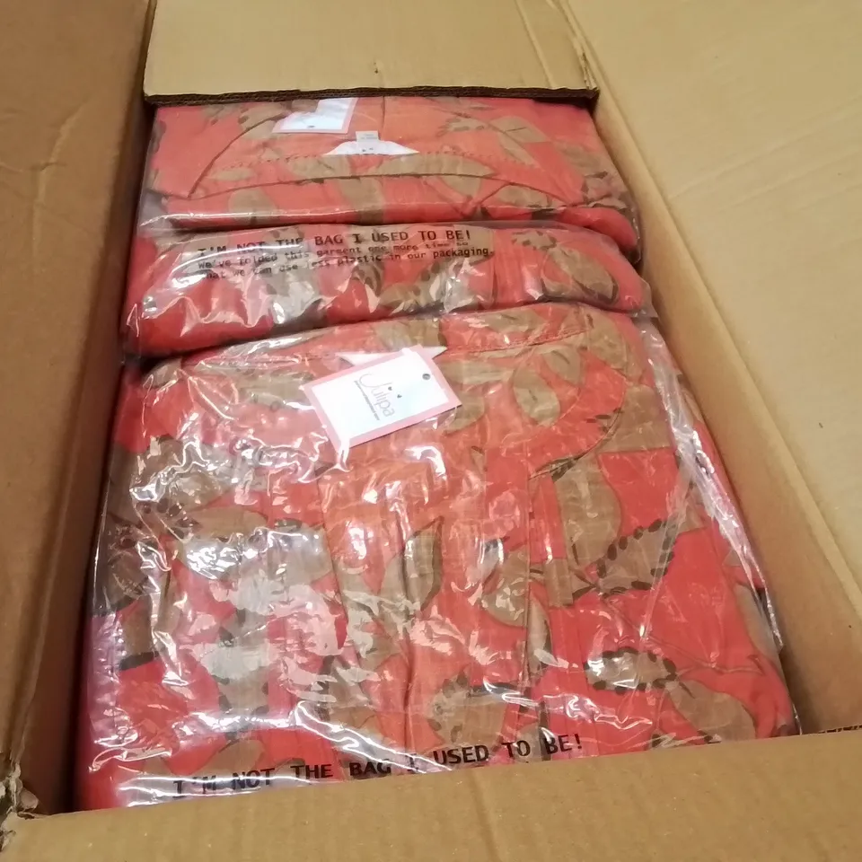 BOXED BRAND NEW APPROXIMATELY 16 JULIPA FLUTTER SLEEVE DRESS RED PRINT SIZE 14