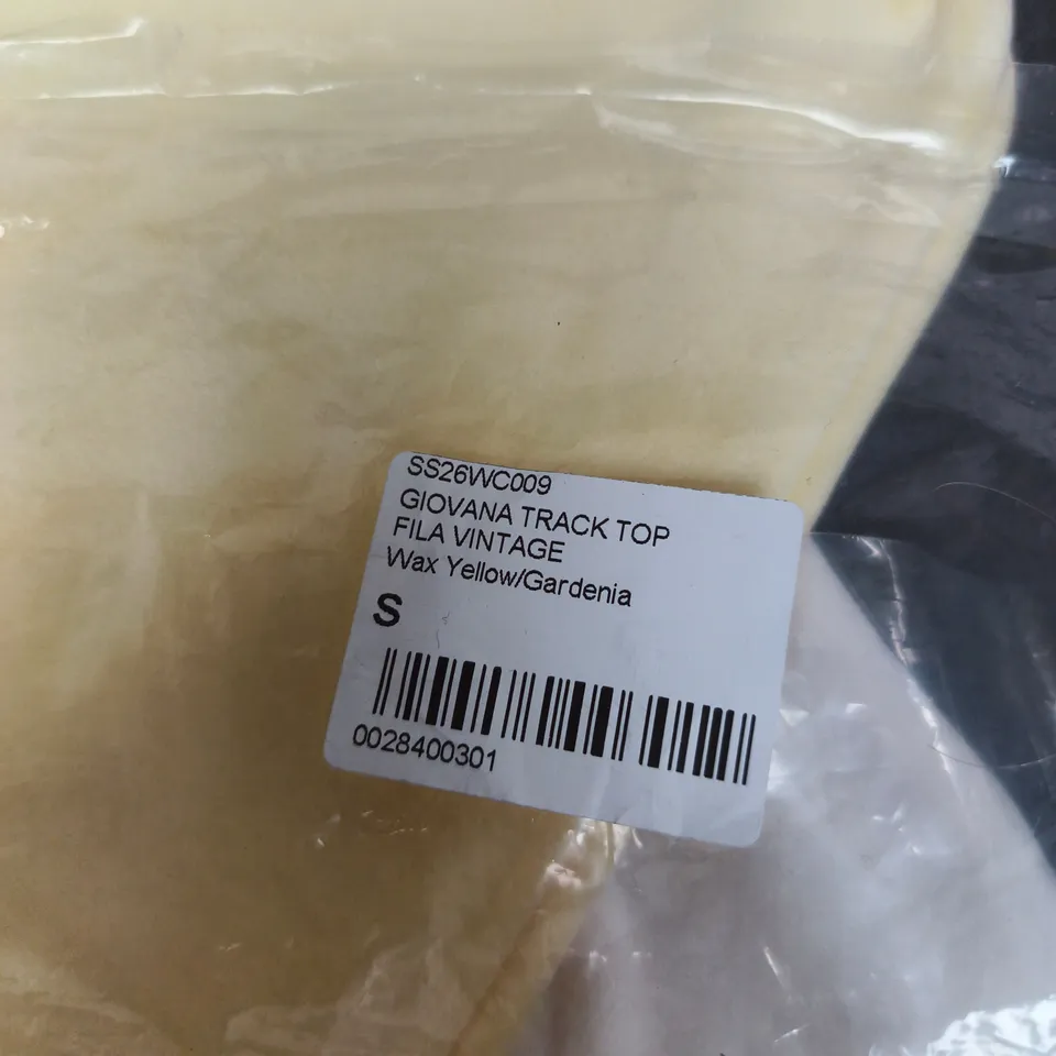 FILA GIOVANA TRACK TOP – VINTAGE WAX YELLOW/GARDENIA – SIZE S