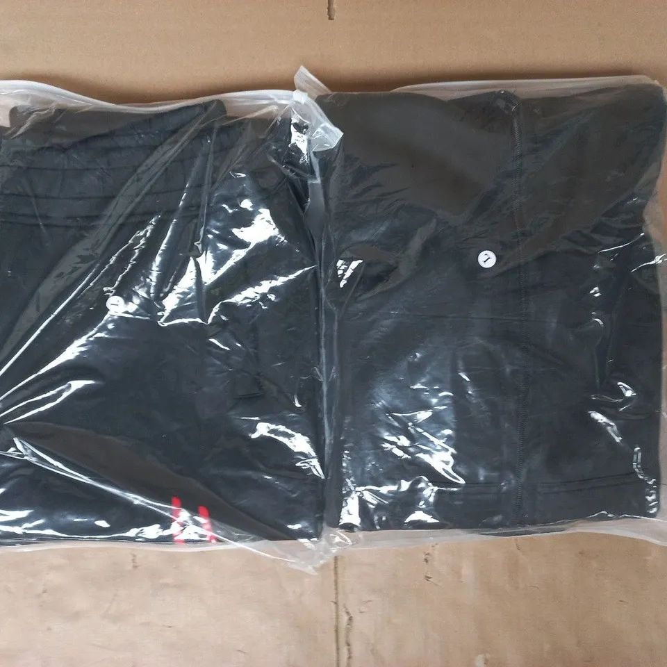 BOXED & BAGGED BUSY STUDIOS BS1 TRACKSUIT TOP AND PANTS SET IN BLACK SIZE LARGE