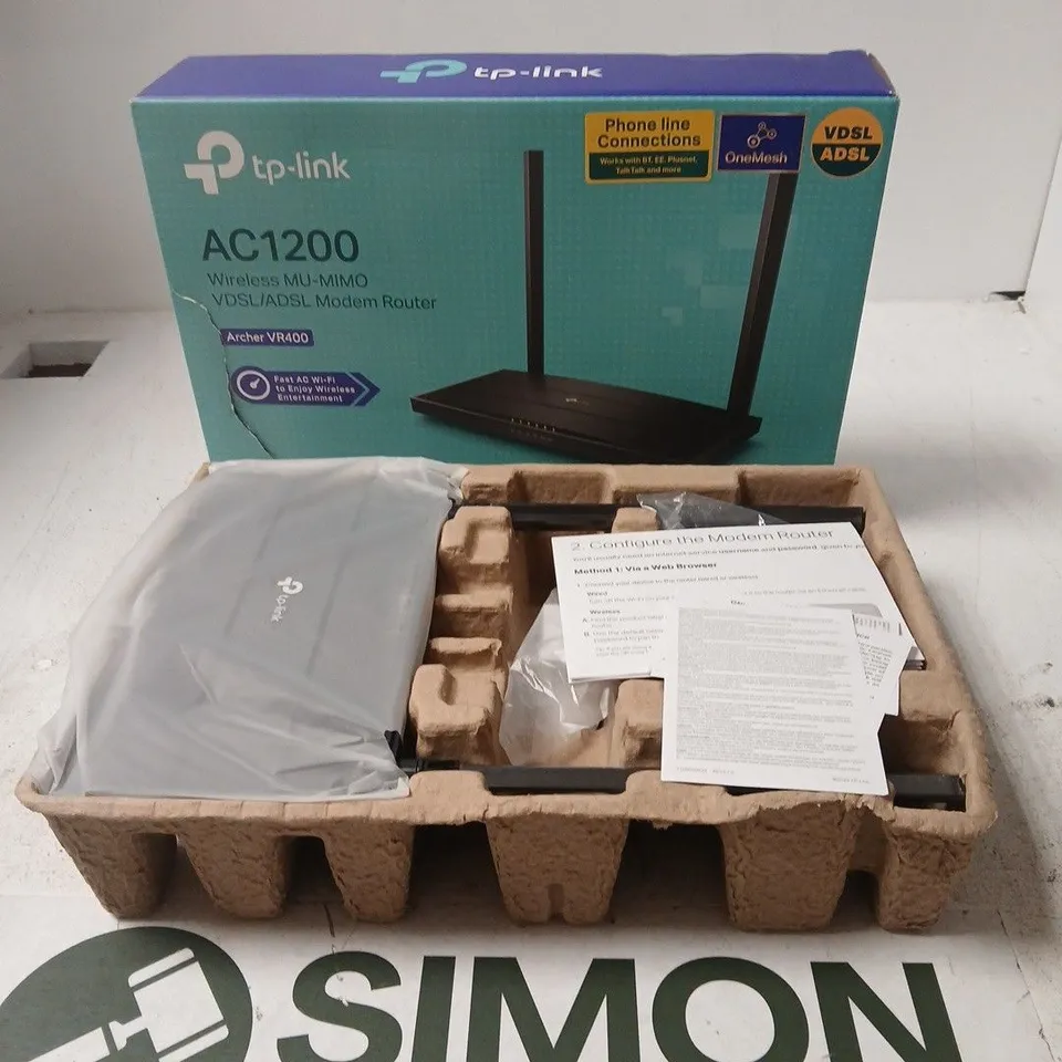 TP-LINK AC1200 WIRELESS MU-MIMO VDSL/ADSL MODEM ROUTER 