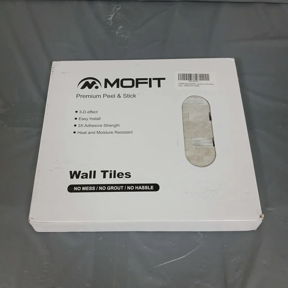 MOFIT PEEL & STICK WALL TILES IN CEMENT GREY 
