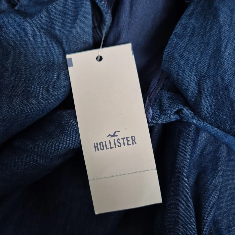 HOLLISTER DENIM SUNDRESS – PETITE, UK SMALL (S) – BLUE