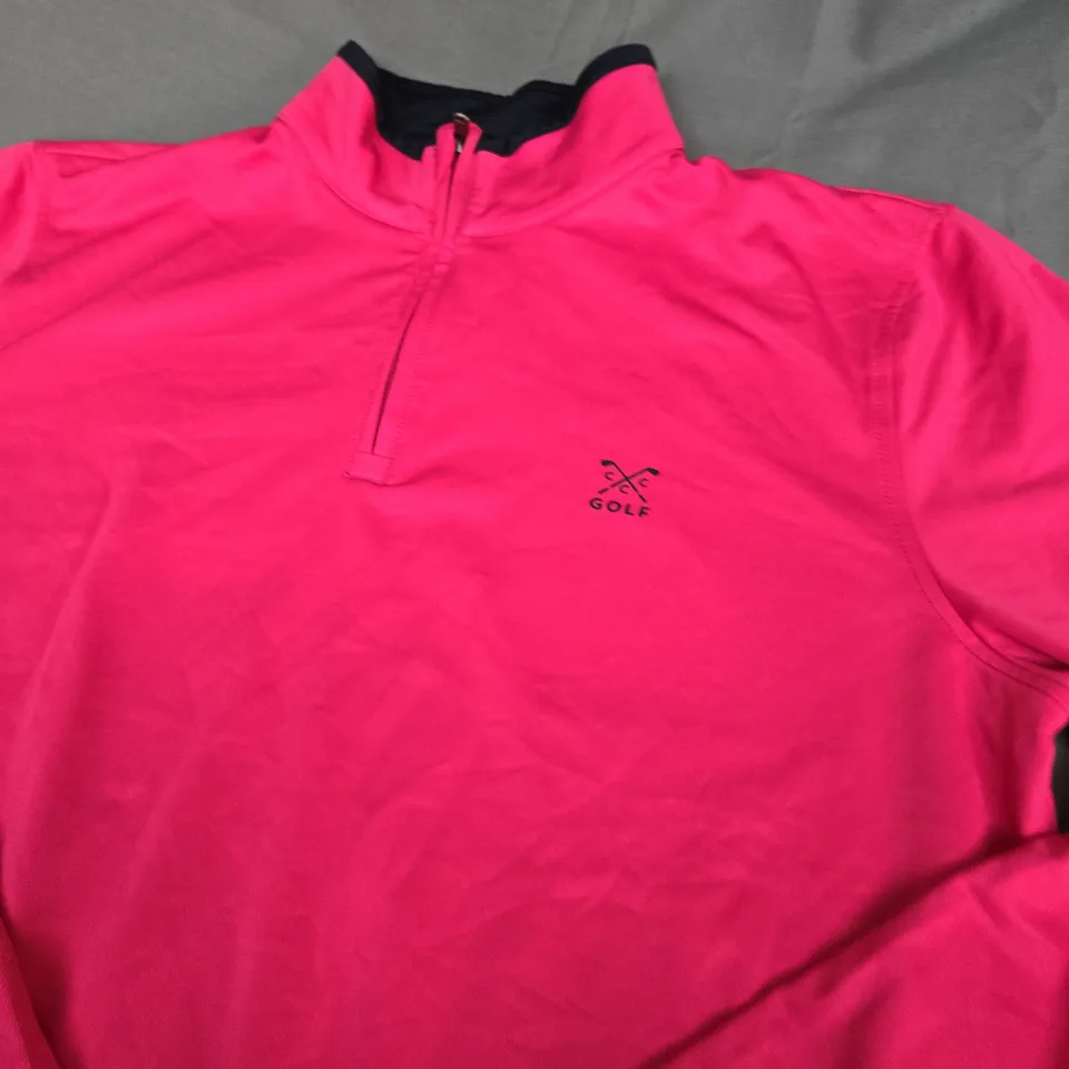 CREW CLOTHING COMPANY GOLF 1/4 ZIP SHIRT SIZE M 