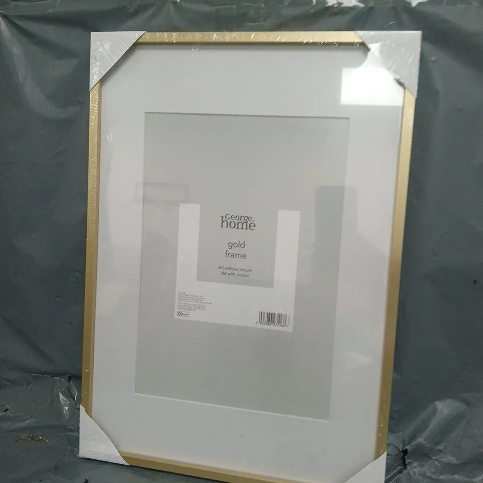 PICTURE/PHOTO FRAME W. GOLD COLOUR FRAME (A3 WITHOUT MOUNT, A4 WITH MOUNT)