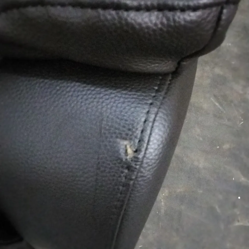 QUALITY DESIGNER ROTHBURY 3 SEATER MANUAL RECLINING BLACK SOFA