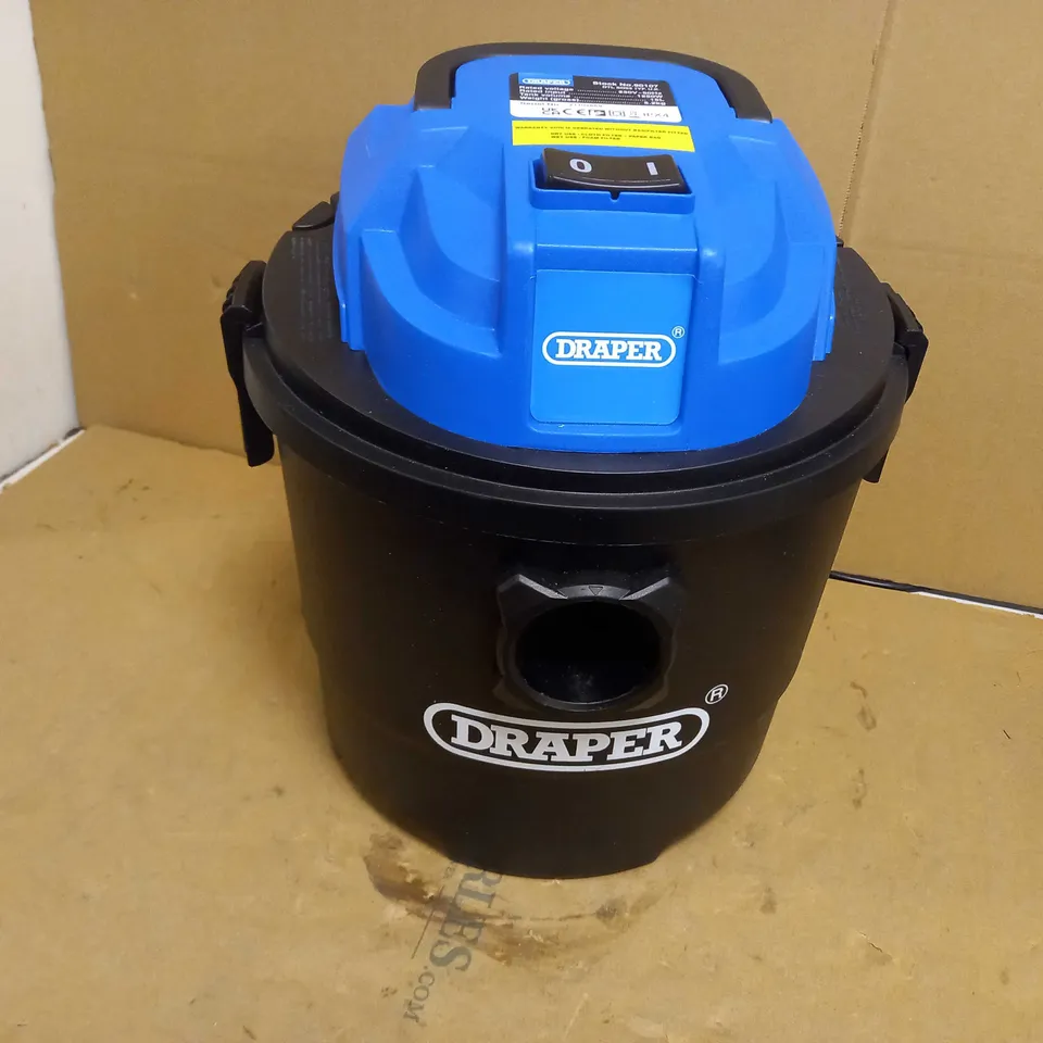 DRAPER 90107 230V 1250W 15L WET AND DRY VACUUM CLEANER