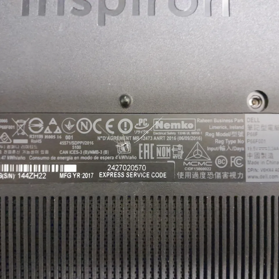 DELL LAPTOP IS-7-200V 8GB RAM, 512GB SSB BLACK