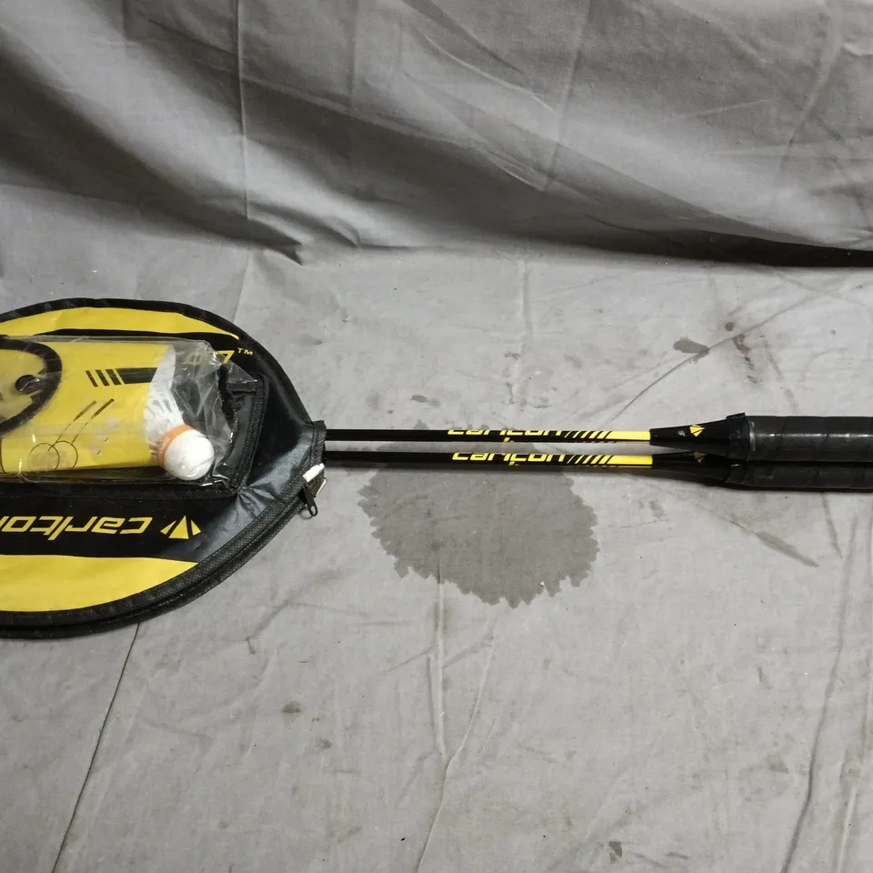 CARLTON BADMINTON RACKET SET IN BLACK/YELLOW