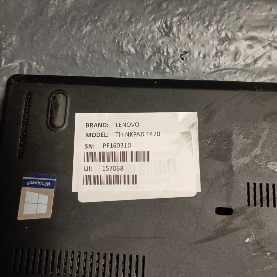 LENOVO THINKPAD T470 LAPTOP – BLACK