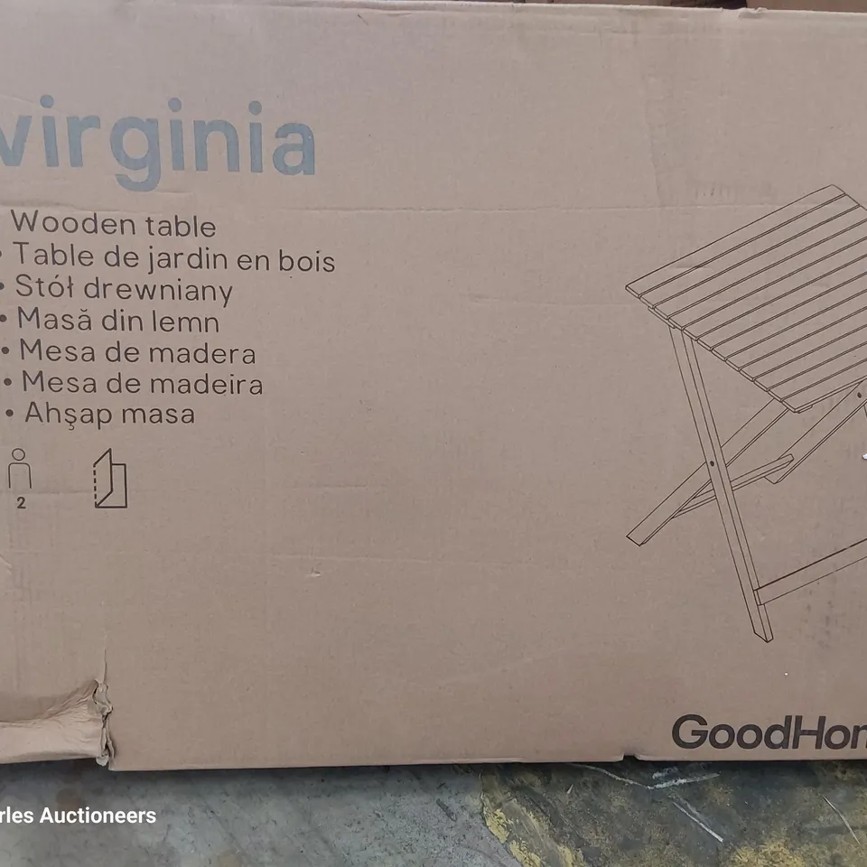 BOXED GOODHOME VIRGINIA WOODEN TABLE