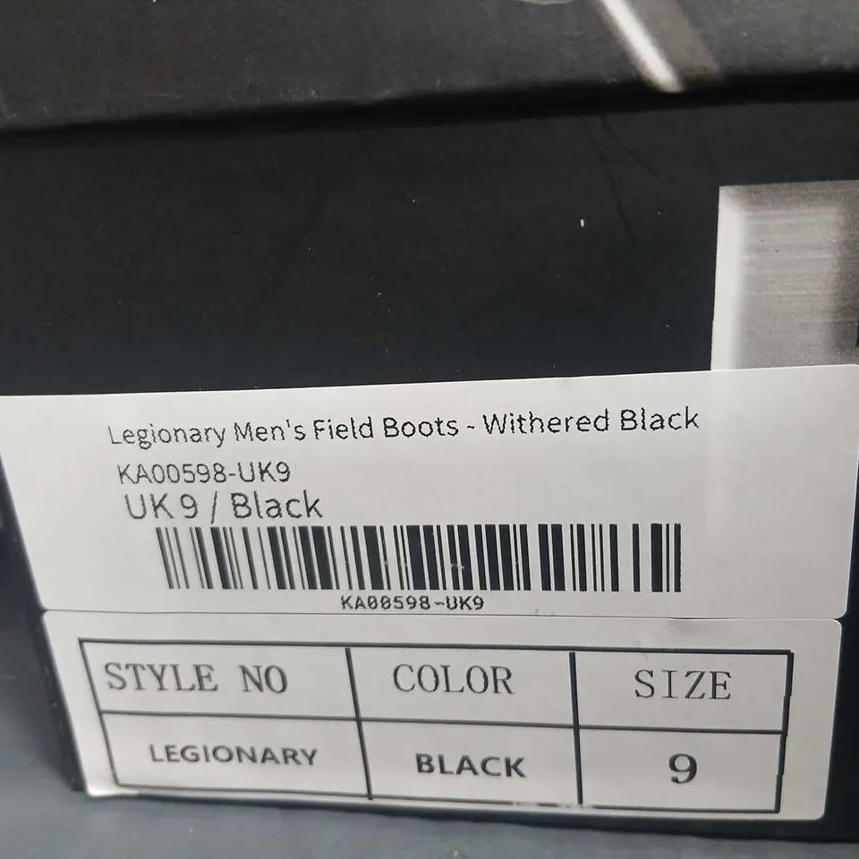 KOI LEGIONARY MEN'S FIELD BOOTS - BLACK, UK9