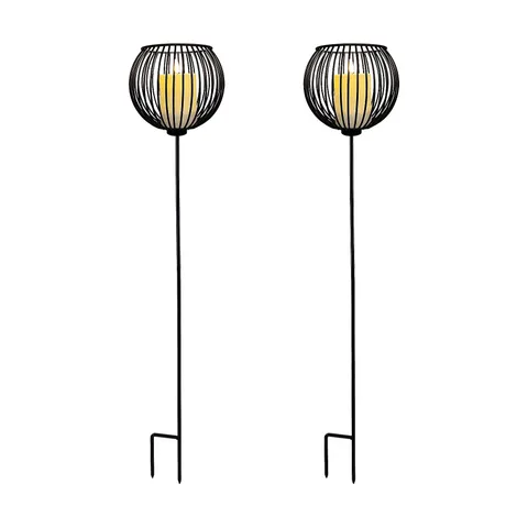 K BY KELLY HOPPEN SET OF 2 CANDLE HOLDERS W/LED CANDLES