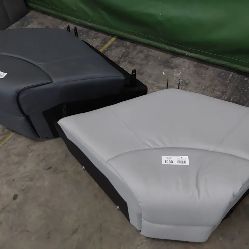 THREE ASSORTED BASES, TWO SEATER MANUAL RECLINING & 2 × CORNER BASES