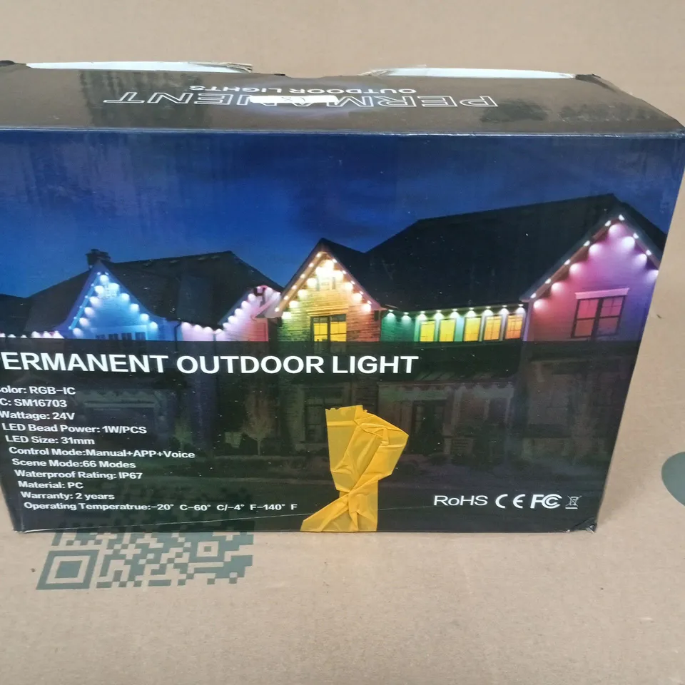 PERMANENT OUTDOOR LIGHT RGB-IC LED STRING LIGHTS, 24V IP67 – BOXED
