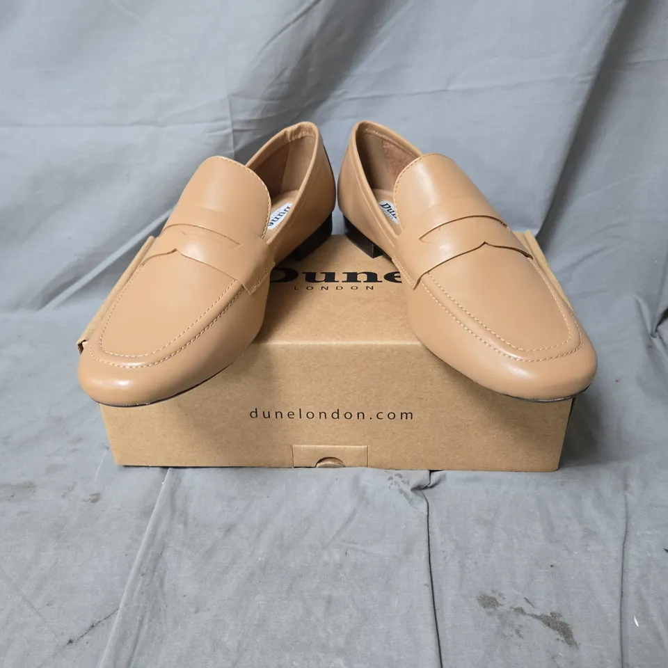 DUNE LONDON BEIGE LEATHER LOAFERS – WOMEN'S UK 6 (EU 39)