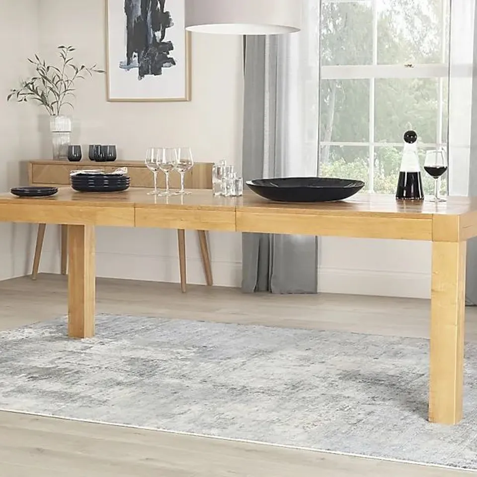 BOXED DESIGNER CAMBRIDGE EXTENDING DINING TABLE OAK 175-220cm (2 boxes)