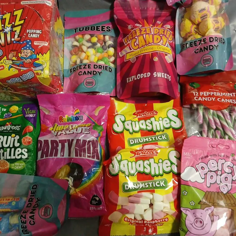 LOT OF 11 ASSORTED PACKS OF SWEETS