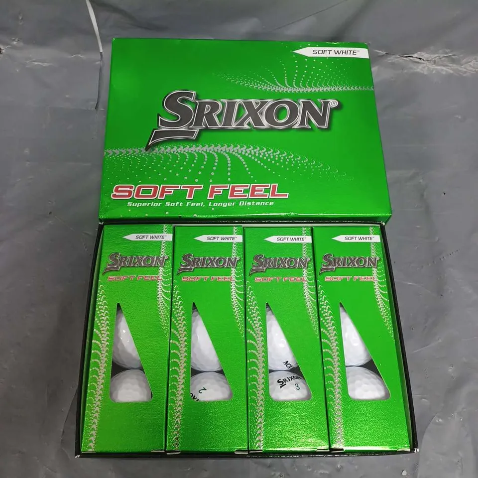 SRIXON BOX OF 12 SOFT FEEL GOLF BALLS