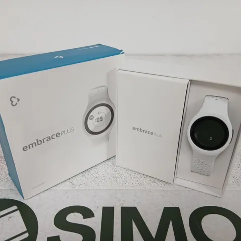 EMBRACE PLUS SMARTWATCH – WHITE WITH BOXED PACKAGING
